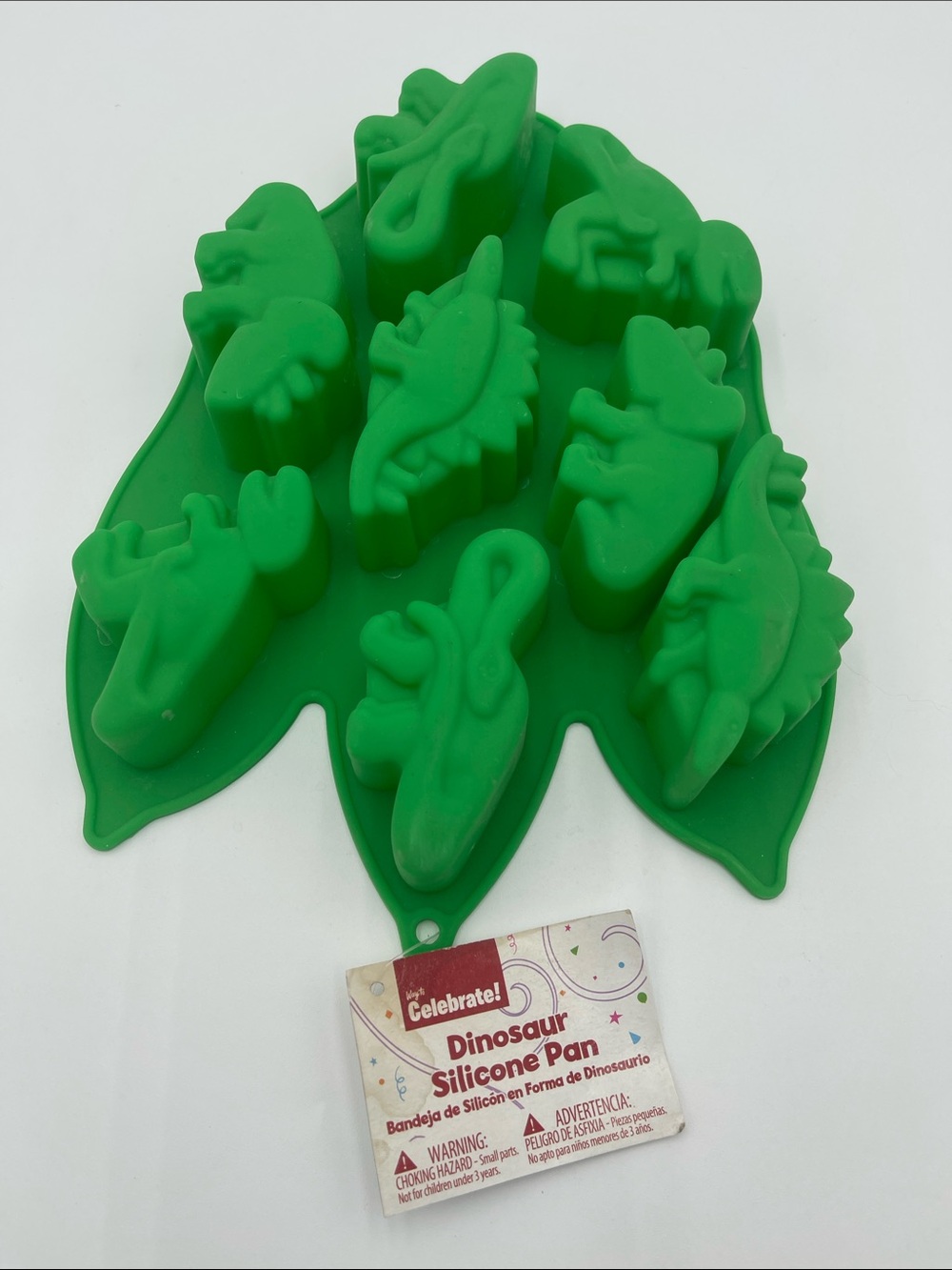 Celebrate! Green Dinosaur Silicone Baking Mold